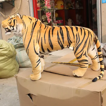 1,2 m Cool Stojící tygr Ussurijský Simulované Zvířata, výzdoba, Ocelový rám může jezdit Fotografie prop Děti Plyšové panenky Plněné hračky Obrázek