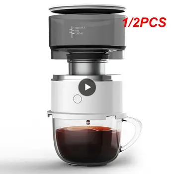 1/2KS Mini Kávovar Ručně Lisovaný Kávovar Kafe Mlýnek Automatické Ruku Překapávané Kávy Americano Maker Obrázek