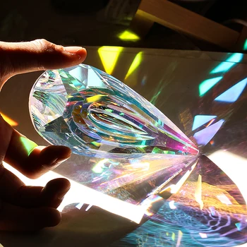 120 MM Barva AB Water Drop Glass Art Crystal Prism Tváří Suncatcher pro Windows Dekorace DIY Home Decor Svatební Doplňky Obrázek