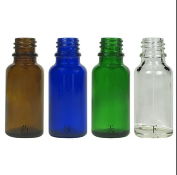 20 ml 50ks zelená/modrá/hnědé/čiré sklo láhev esenciální olej sérum kapalné komplexní obnovy balení péče o pleť kosmetické balení Obrázek