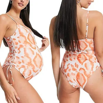 2023 Nové Módní Břicho Pokrývají Volné Podpora Těhotné Ženy Sling One-piece plavky Plavky Těhotné Ženy Obrázek