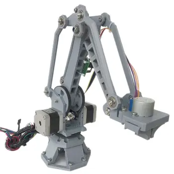 3D Tisk Vysokou Přesností 4-osy Vstoupil Robot Arm Pro Arduino UNO Robot DIY Kit Kompatibilní CNC Ovladač Krokového Dráp Sponu Sada Obrázek
