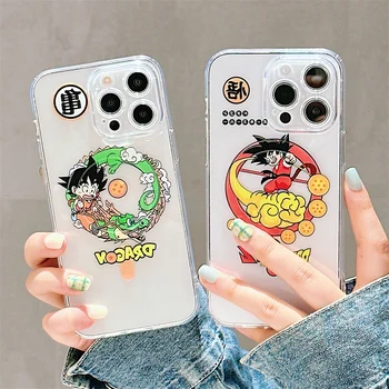 Anime Dragon Ball Malý Goku Pouzdro Pro iPhone 11 12 13 14 15 Pro Max Magnetický Magsafe Pro Bezdrátové Nabíjení Jasné, Měkký Kryt Obrázek