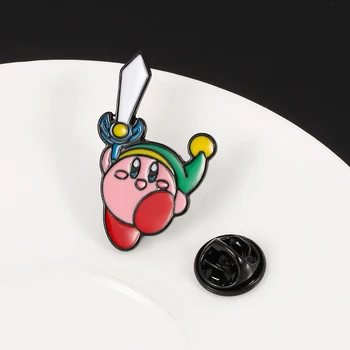 Anime Kirby Kolíky pro Batoh, Bundu Odznak Roztomilé Kirby Karikatura Brož Kov, Smalt Piny Klopy pro Cosplay Oblečení Doplňky Obrázek