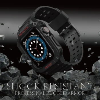 Jednodílné silikonové popruh + pouzdro Pro Apple watch 7 45 mm 41 mm proti pádu hodinky náramek pro iwatch 6 5 4 3 SE 44 mm 42 mm 40 mm 38 mm Obrázek