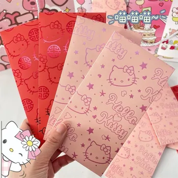 Nové Sanrio Hello Kitty anime periferní kreslený roztomilé červené obálky tvůrčí osobnosti jednoduché holčičí srdce červené obálky velkoobchod Obrázek
