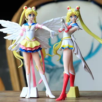 Nový Obrázek 23CM Sailor Moon Model Flash Kouzlo Anděl kawaii Holka Sailor Moon Hare Panenka PVC Hračky, Dekorace dívka dárek Obrázek