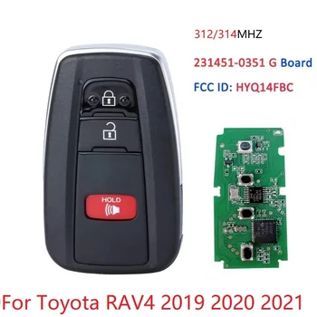 PN 8990H-0R010 FCC HYQ14FBC CN007191 Pro Toyota RAV4 2019-2021 312/314MHz 8A P4 A9 Čip, Inteligentní Klíč 3 Tlačítka Vzdálené Klíče Fob Obrázek