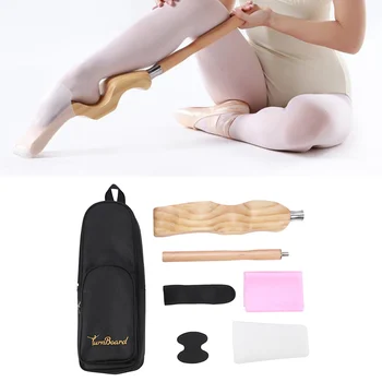 Premium Dřevěný Balet Nohy Nosítek s přepravní Taška, pásky, Pěnové Podložky – Ideální pro Tanečníky Obrázek