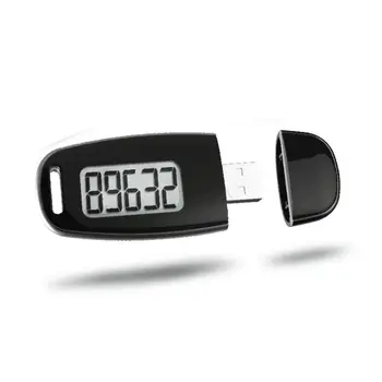 s Podsvícením 3D Krokoměr ABS USB Dobíjecí Krok Tracker s Odnímatelným Klipem Přesné Fitness Tracker Obrázek