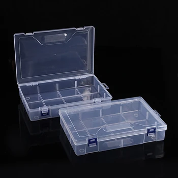 Transparentní Plastový Úložný Box Pro Malé Součásti Šperků Tool Box Korálek Prášky Organizátor Nail Art Tip Případě Kontejneru Obrázek