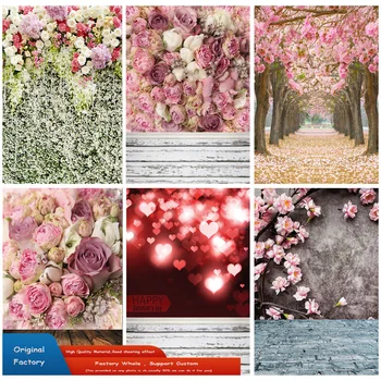 ZHISUXI Rosebud Svatební Pozadí Valentýnské Fotografování Kulis, Rekvizit, Květina, Zeď, Fotografické Pozadí AA-03 Obrázek