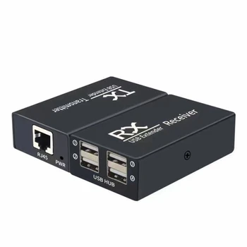 120 M prodlužovací USB 4 Port USB2.0 Hub Extender přes RJ45 Ethernet, USB UTP Rozšíření Vysílač Přijímač-EU Plug Obrázek