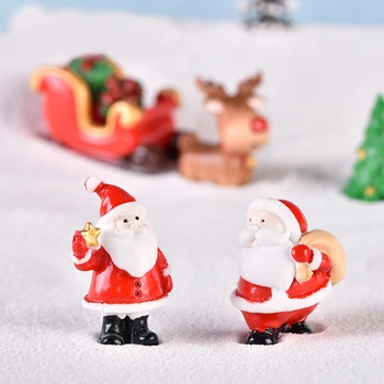 1ks Vánoční Pryskyřice Micro Krajiny Miniaturní Ozdoby DIY Vánoční Domácí Výzdoba Santa Claus Sněhulák Víla Zahrada Řemesla Příslušenství Obrázek