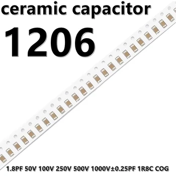 (50ks) 1206 1.8 PF 50V 100V ±0.25 PF 1R8C COG 3216 SMD Keramické Kondenzátory Obrázek