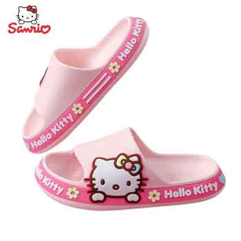 Hello Kitty anime periferní kawaii kreslené dětské sandály a pantofle kreativní měkké dno non-slip plážové boty velkoobchod Obrázek