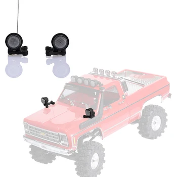 LED Simulace s Anténou Kolo Boční Svítilna Reflektor pro 1/18 RC Crawler TRX4-M Chevrolet K10 Obránce Bronco SCX24 Xiaoqi Obrázek