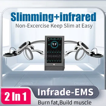 Nejnovější lnfrade-EMS 2 v 1 Fyzické Zdraví, Hubnutí Plochu Stroje/ Hubnutí + Infračervené Topení Obrázek