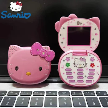 Sanrio Kawaii Hello Kitty Flip Telefon K688 Kreslený Roztomilé Děti Taiml Mini Telefon Dárky Pro Děti, Hračky Pro Dívky Vánoční Dárek K Narozeninám Obrázek