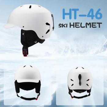 Zimní Sporty Lyžařská Přilba pro Dospělé Ochranné přilby Snow Snowboardové Helmy pro Muže a Ženy Teplé Lyžařské Vybavení v Černé, Bílé Obrázek