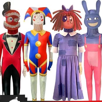 Úžasné Digitální Cirkus Pomni Cosplay Jax Ragatha Zooble Bublina Ragatha Oblečení Karikatura Kombinézu Výkon Rekvizity Pro Děti Obrázek