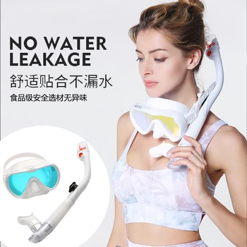 Šnorchlování Brýle Potápěčské Brýle Plavání Potápění Zařízení Kompletní Suché Šnorchlování Sanbao Dýchací Trubice Set Obrázek