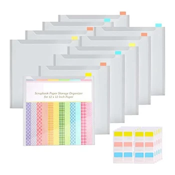 1 Sada S 60 Lepkavé Index Karty, 10 Ks Plast Papír Skladování Taška Pro Držení Papírové Souboru Obrázek