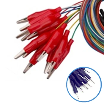 20ks Opakovaně použitelné Aligátor Klip pouzdro klip Elektrody EEG leadwire kabel,2.0 mm din styl,1,5 m Vícebarevná TPU Drát OD=1,6 mm Obrázek