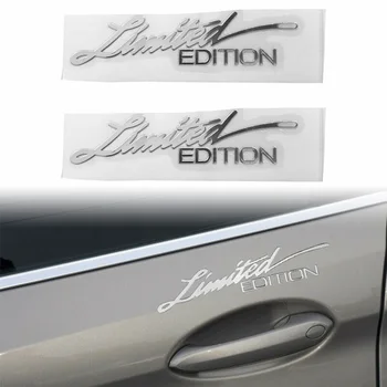 2ks 1.8*7,5 Cm Univerzální Auto Samolepky Silver/Gold 3D Limitovaná Edice s Logem Okna Samolepka Auto-styling Obtisk, Auto Příslušenství Obrázek
