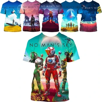 3D Tištěný no Man ' s Sky T-shirt Pánské Letní Ležérní Karikatura T Tričko Fun Street Oblečení Pánské A Dámské Děti Top Tees 3D Obrázek