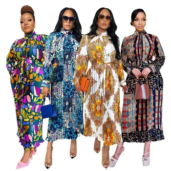 Africké Šaty Pro Ženy Elegantní 2023 Dashiki Letní Jarní Maxi Šaty Dámy Tradiční Africké Oblečení Víla Dreaes Obrázek