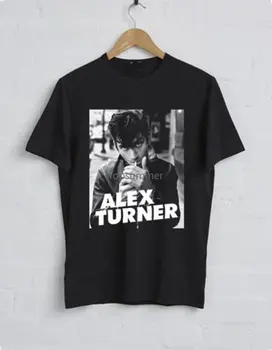 Arctic Monkeys Alex Turner Kapela Turné Černé Tričko Velikost Unisex Muži Tisk T-Shirt Pánské Letní Obrázek