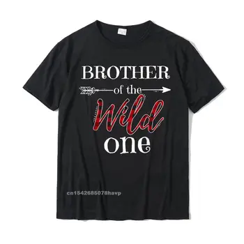 Bratr Divoké Kostkované Odpovídající Rodinné Oblečení T-Shirt Bavlna Muži Trička Letní Topy & Trička New Příjezdu Tištěné Obrázek
