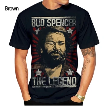 Bud Spencer Terence Hill 3D Tisk Muži/Ženy, Móda Kolem Krku T-košile Krátký Rukáv T shirt y2k Nadrozměrných Unisex Oblečení Obrázek