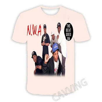 CAVVING 3D Tištěné NWA Ležérní trička Hip Hop Trička Harajuku Styly Topy Oblečení pro Muže/ženy Obrázek