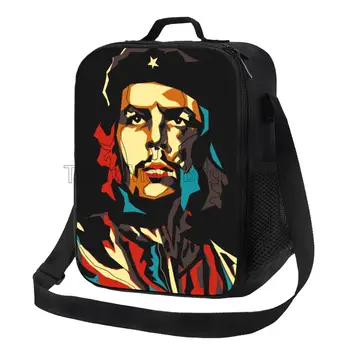 Che Guevara Portrét Tisk Izolované Oběd Bag Tote Kabelka Jídlo Kontejner Tepelné Chladnější Vak na Pláži, Škola, Úřad Práce Obrázek