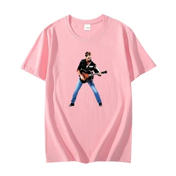 Cool George Michael Kytaru Dárek Dárek Unisex grafické t košile Top Tee krátký rukáv t-košile nadrozměrné t shirt Pánské oblečení Obrázek