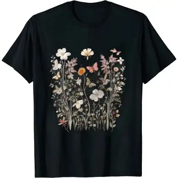 Dámské Vintage Květiny Košile Ležérní Boho Květinové Tištěné T-Shirt Obrázek