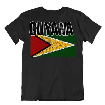 Flag T-Shirt Guyana Módní Země Suvenýr Dárek Tee Hrdost logo dlouhý rukáv Obrázek