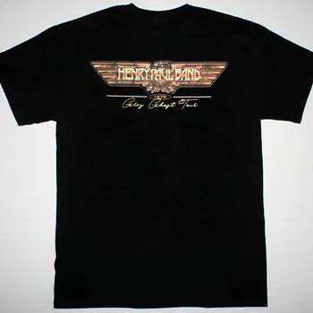 Henry Paul Kapela RETRO t-shirt Krátký rukáv Černé Všechny velikosti S-5Xl TA3909 dlouhé rukávy Obrázek