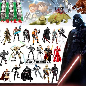 Hot Star Wars 452pcs Obrázek Bitva Generála Grievouse S světelné Meče Mandalorianské Buildable Luke Darth Vader Stavební Blok Obrázek