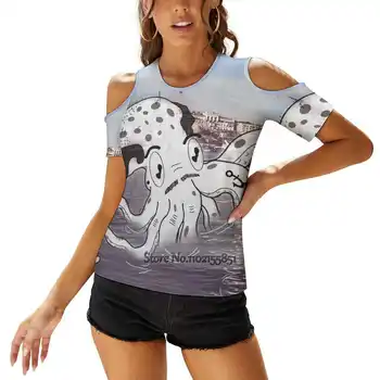 Imaginární Octo - Přítele Tím, Kapusta Atterberry Ženy T-Shirt Zadní Šněrování Sexy T Košile Vydlabat Svetr Top Imaginární Přítel Obrázek