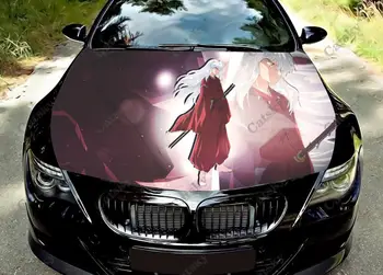 Inuyasha Anime Kapoty Auta Vinylové Samolepky Wrap Vinylové Fólie, Kryt Motoru Obtisky Nálepka na Auto Auto Příslušenství Obrázek