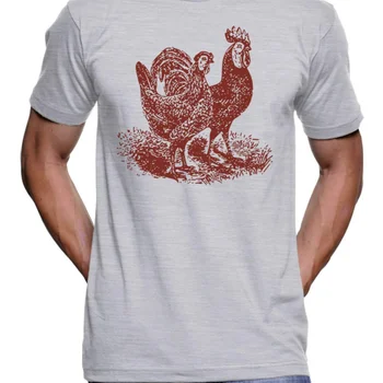 Kohout T Shirt Rustikální Country Farm Kuřecí s Pro Něj Dárek Obrázek