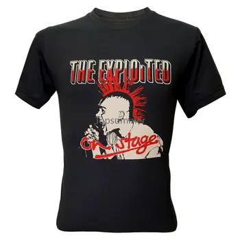 Lectro Pánské The Exploited Punk Rock T-Shirt Tmavě Šedá Nwt Obrázek