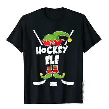 Lední Hokej Elf T-Shirt Legrační Hokej Xmas Elve Kostým Dárek Tričko T Shirt Topy Trička Hot Prodej Bavlněné Vlastní Pláž Muži Obrázek