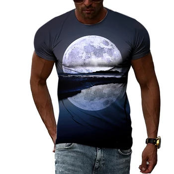 Letní Měsíce Volný čas Vzor Pánské T-shirt Hip Hop 3D Tisku Osobnosti Krk Krátký Rukáv Módní Oblečení Obrázek