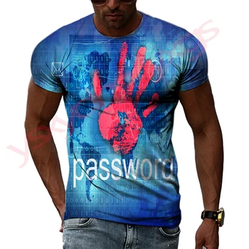 Letní Příliv Vědy A Technologie Obrázek Muže T-Košile Ležérní 3D Tisk Tees Hip Hop Osobnosti Kolem Krku Krátký Rukáv Topy Obrázek