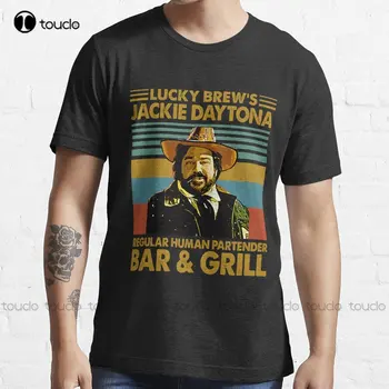 Lucky Brew JE Jackie Daytona běžného Lidského Partender Bar & Grill Trendy T-Shirt Legrační Umění Streetwear Karikatura Tee Vlastní Dárek Obrázek