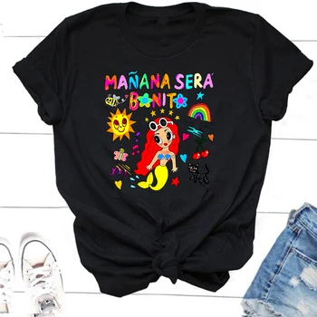 Manana Sera Bonito T-shirt Ženy Krátký Rukáv Karol G Merch Hudba Zítra Bude Pěkné Tričko Trendy Sirena Tees Streetwear Obrázek